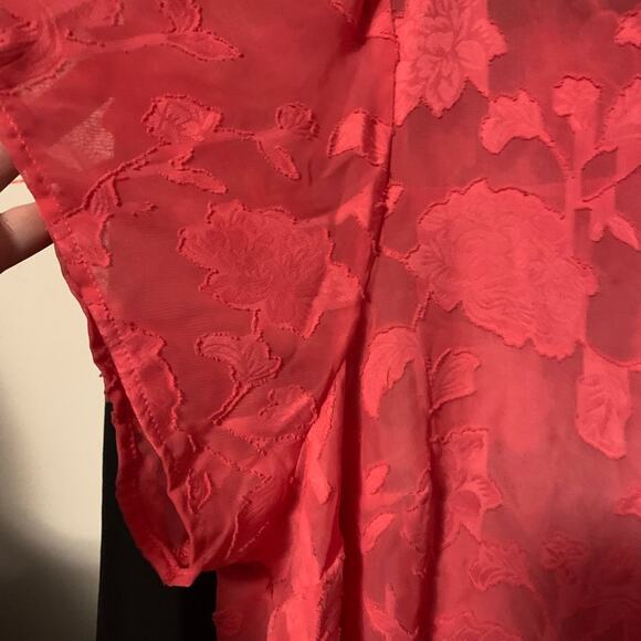 Torrid women’s 2 chiffon blouse coral pink spring - Picture 5 of 10